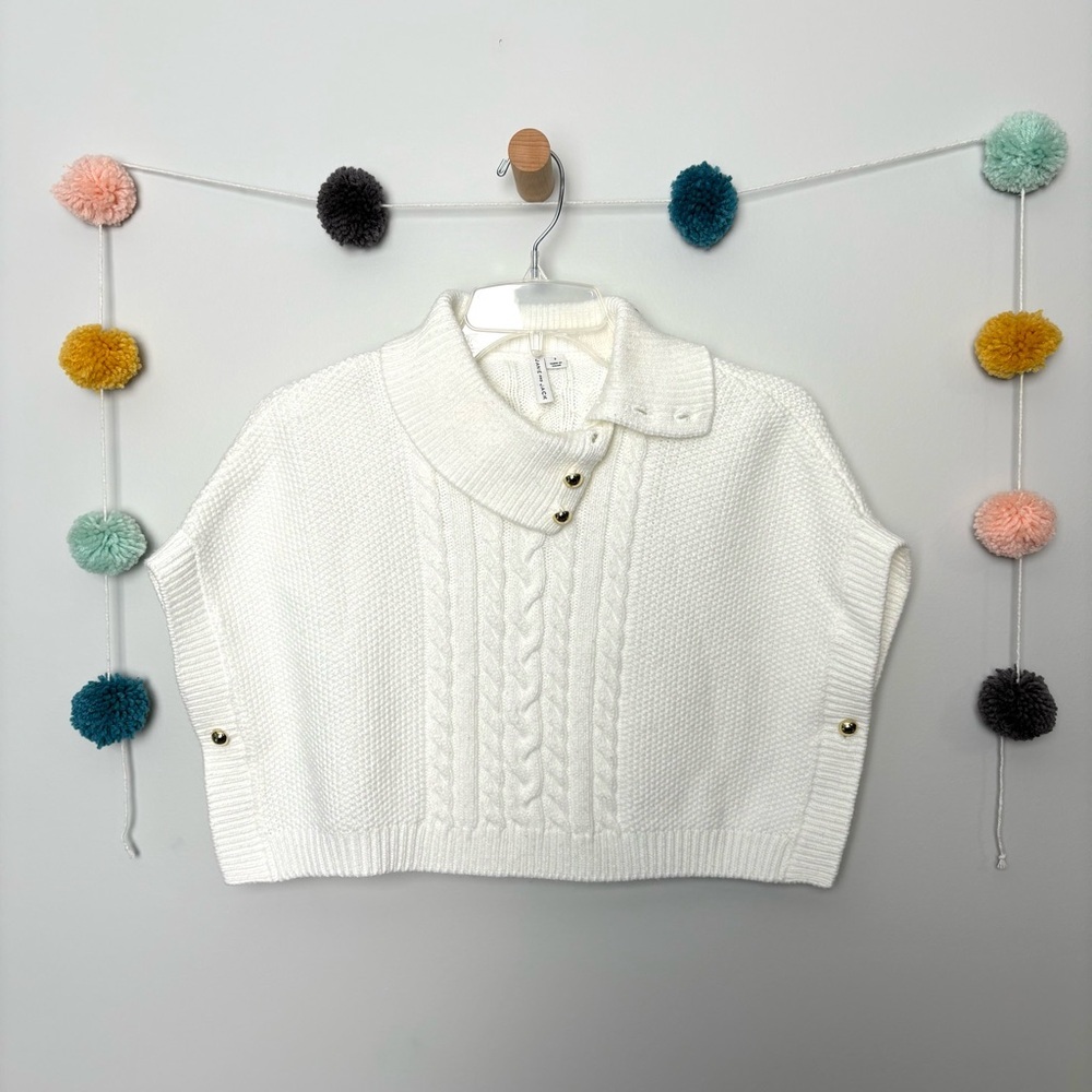 Janie and Jack Girls White Cape Sweater